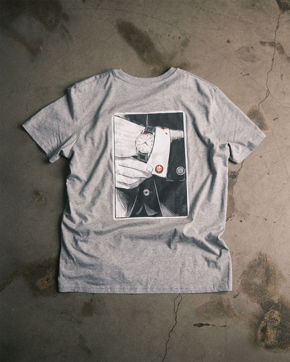 comic of a gentleman tee. — ash gray