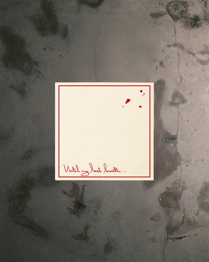 "until my last breath” pocket square.