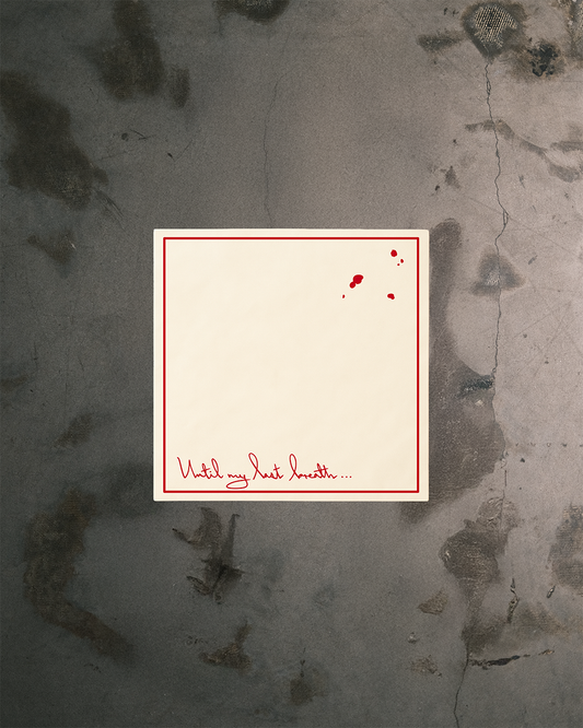 "until my last breath” pocket square.